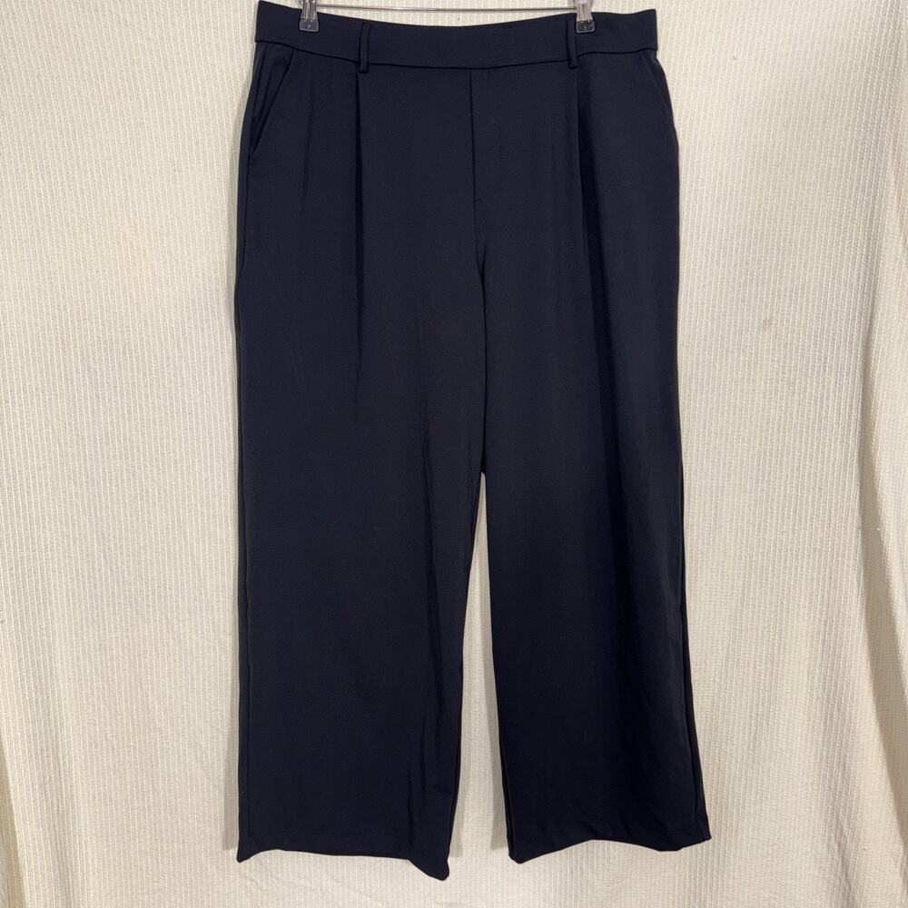 Halara Plus Size 1x Wide Leg Black Pants High Rise Stretch Athleisure Work
